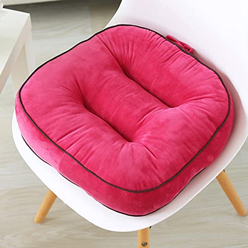 SWD TWTH Coussin rehausseur de siège de voiture épais, portable, rehausseur de hauteur de 10 cm, coussin de chaise doux pour voiture, bureau, maison (rose rouge) Cover