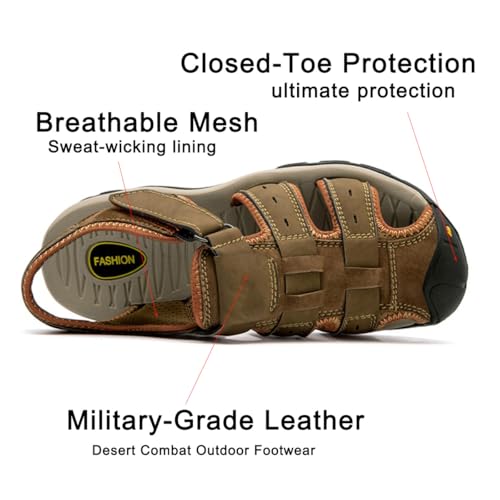 ailishabroy Men's Outdoor Sport Sandals: Hiking Footwear with High Gripping2