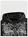 BEAUDRM Women's Gothic Graphic Zip Up Halloween Hoodies Y2k Rhinestones Drawstring Baggy Hooded Sweatshirts Jackets Black Small