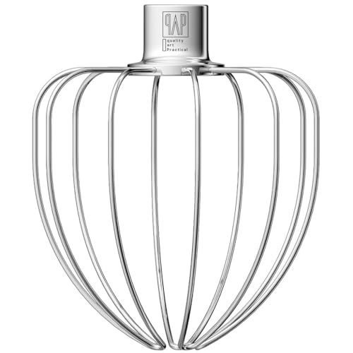 Heavy Duty Whisk Attachment for KitchenAid 7-8QT Bowl-Lift Stand Mixers- Extra Thick Stainless Steel Wire Whip for Fast Whipping, Perfect for Large Batches, Dishwasher Safe