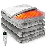 【2025新型 3層加厚】電気毛布 掛け 敷き 188×130cm 両面フランネル 電気ブランケット 電気ひざ掛け 恒温加熱 3分速暖 ふわふわ ダニ退治 9段階温度調整 4段階切タイマー 暖房器具 省エネ 自動電源オフ 過熱保護 丸洗い可 厚手生地 毛玉なし 頭寒足熱 防寒対策 防臭 抗菌 肩掛け 膝掛け PSE認証済み