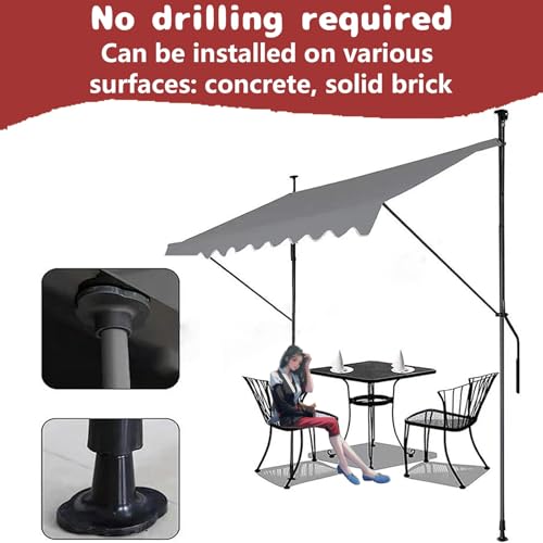 Auvent de patio rétractable manuel résistant pour bloquer la chaleur du soleil sur le balcon