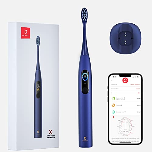 Oclean X Pro, Slimme Elektrische Tandenborstel, 3 Poetsstanden met bleekfunctie, draadloos snel...