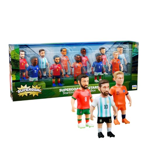 P.M.I. PMI Collectibles World Cup Soccer Figures 11 Pack Deluxe Box Team Players Official Football Mini Figures Premium Soccer Collectible Toy Set (Styles May Vary)