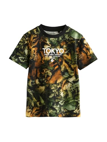 NEXT Niños Camiseta Estampada de Manga Corta de Corte estándar Camo Tokyo 6 Años