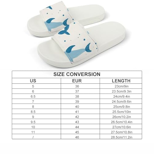 Blue Sea Whale Funny House Sandals Non Slip Shower Slippers Quick Drying Bathroom Shoes for Women Men2