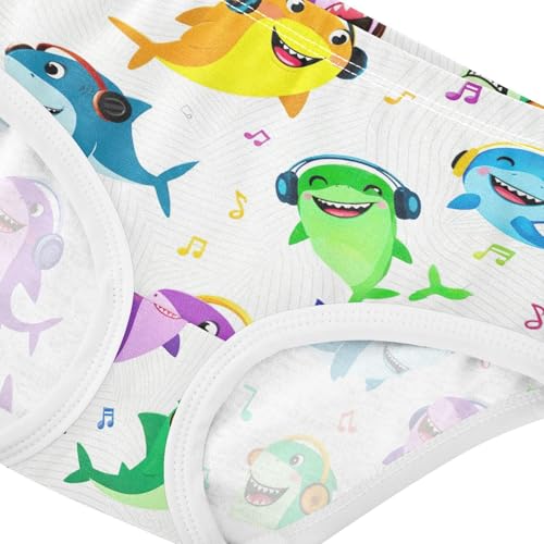Cute Cartoon Sharks Music Toddler Girls Underwear 2t Cotton Panties for Girl Animal Briefs Kids Undies4