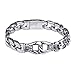 Daesar Pulsera Hombre Barato,Cadena de Curb Longitud 22cm Brazalete de Acero Inoxidable Hombre Plata
