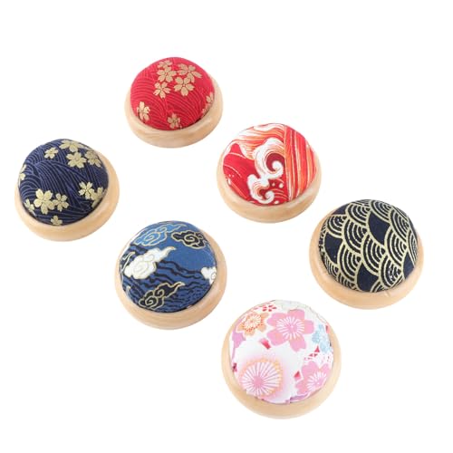 Reviews de Alfileteros del mes. 50 6 Alfileteros con Base de Madera, Alfileteros Redondos, Soporte para Agujas, Accesorio de Costura para Proyectos de Manualidades en el Hogar, Soportes para Alfileres, Almohada