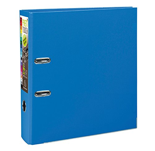 EXACOMPTA Lot de 10 Classeurs à levier PREM'TOUCH Polpro Int/Ext Dos de 80mm Bleu