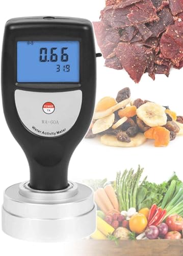 Medidor de actividad de agua, probador de humedad de alimentos, rango de medición 0-1,0 Aw para granos, cecina, frutas secas, verduras, monitor compatible con Bluetooth