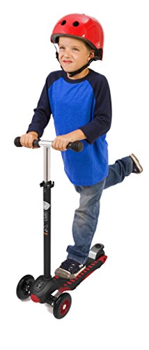 YBIKE GLX Pro Scooter, Black/Red, 12cm
