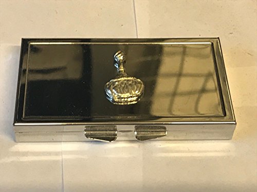 Bouteille de parfum Tg189 étain anglais pilulier miroir 7 jours Derbyshire