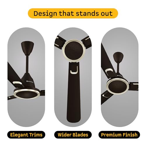 Image of atomberg Erica Signature 1230mm BLDC Ceiling Fan | | Regulator Operated | Advance air+ technology | BEE rated 5 star | Low noise operation | 3 Years Warranty (Blaze Brown)