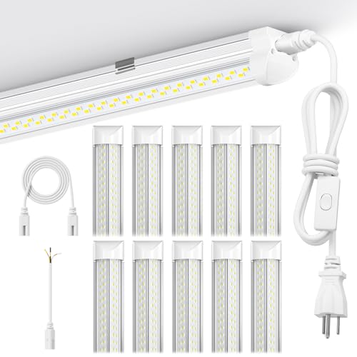 ELEKICO 8ft Led Shop Light, Super Bright 100w 5000k 15000lm 8' Led Shop Lights 8ft, Linkable 96