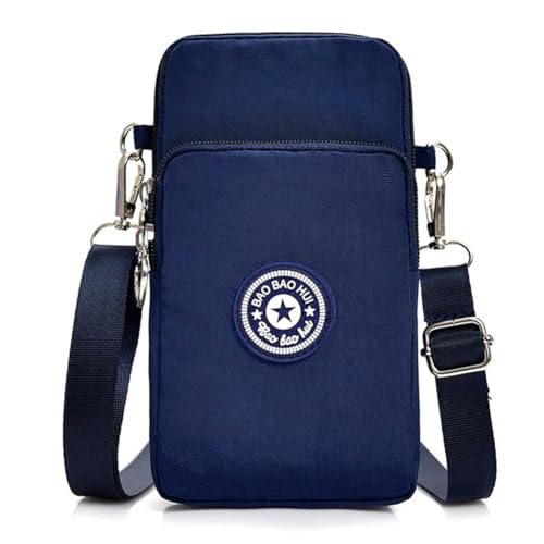 DuoLmi Cross Body Phone Bag Women, Nylon Ladies Mobile Phone Bags, Women Girls Zipper Waterproof Nylon Crossbody Bags Wallet Cellphone Purse Shoulder Bag Wristlet Handbags (Darkblue) DuoLmi Cross Body Phone Bag Women, Nylon Ladies Mobile Phone Bags, Women Girls Zipper Waterproof Nylon Crossbody Bags Wallet Cellphone Purse Shoulder Bag Wristlet Handbags (Darkblue)