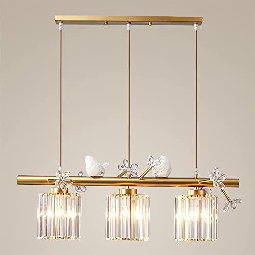 Lustre spoutnik 3-light or cristal contemporain luminaire suspendu chambre