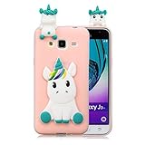 CoverTpu Funda Samsung Galaxy Grand Prime Silicona Carcasa para Samsung Grand Prime/G530 Suave 3D Ultra Delgado Flexible Goma TPU Antigolpes Case Ultrafina Caja Cubierta Protectora Unicornio Rosa