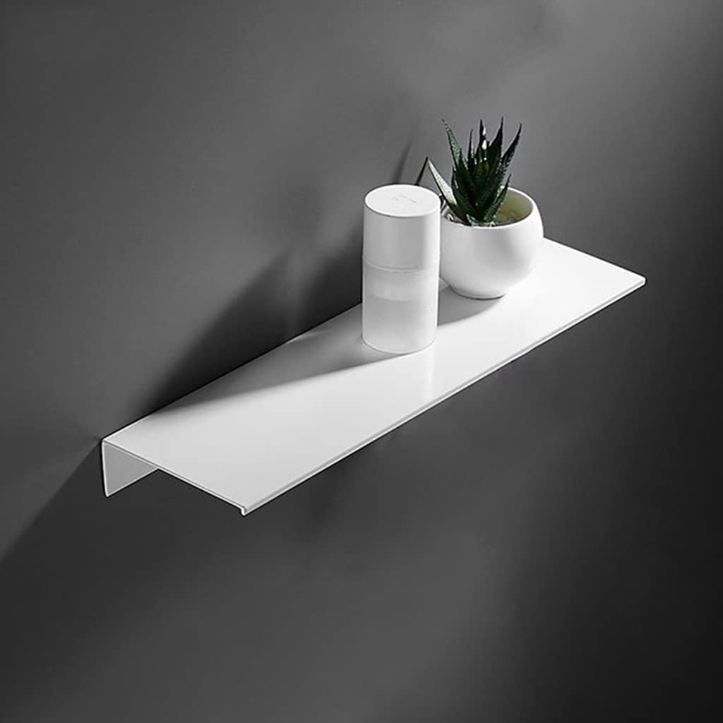 Étagère flottante blanche de 400mm pour douche et cuisine en aluminium antirouille mural