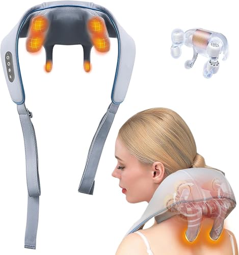 Image of Neck and Back Massager for Cervical Pain Relief with Heating, Body Massagers for Aches and Relief, Electric 5D Cervical Massage Machine for Deep Tissue Neck, Back, Shoulder, Waist and Legs (Style 10)
