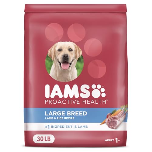 IAMS Proactive Health Large Breed Adult Dry Dog Food Lamb & Rice Recipe, 30 lb. Bag