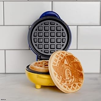 Uncanny Brands Sonic the Hedgehog Mini Waffle Maker - Sega Kitchen Appliance