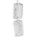 Produktbild Premium Bling - 925 Sterling Silber Doube Dog Tag Anhänger