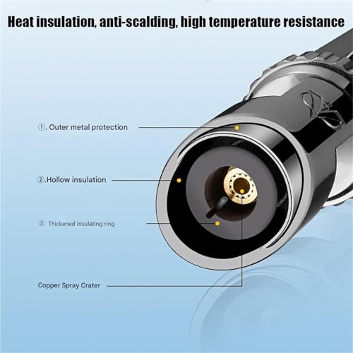 Encendedor Butano Metálico Multifuncional Resistente al Viento miniatura 3