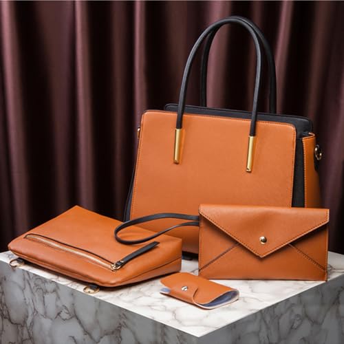 Pahajim Womens Purses and Handbags Set 4pcs Satchel Bags Tote Bags Shoulder Bags Tote Purses for Women3