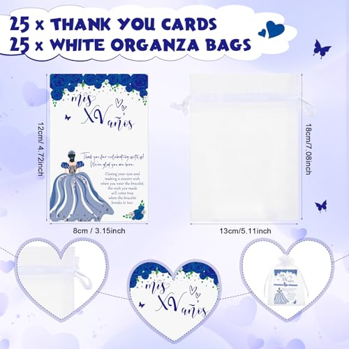 Wenqik 25 Pcs Quinceanera Butterfly Bracelet Adjustable Strings Cute Butterfly Charms for Woven Bracelets Accessories Quinceanera Party Favors3