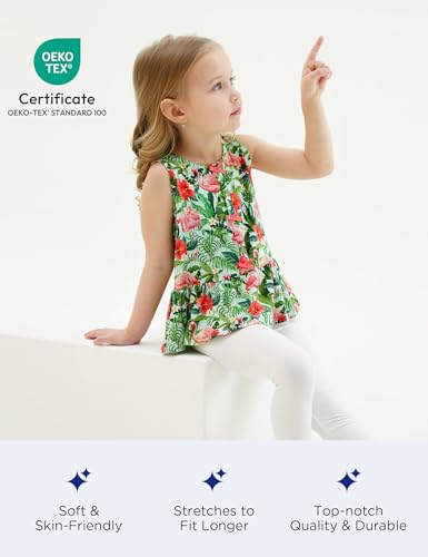 Bamboo Viscose Shirts for Girls Casual Sleeveless 2-Pack Toddler Girls Tops4