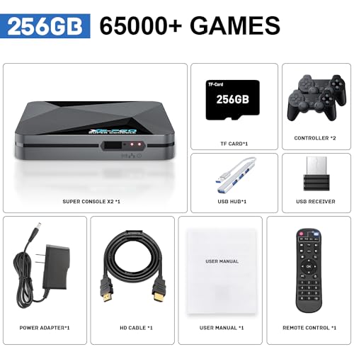 Kinhank Retro Game Console,Super Console X2 Pro Emulator Console With 65,000+ Classic Games,Retro Gaming Console With Emuelec 4.6 &Android 9.0,4K Hd Output,2.4+5G,Bt 5.0,Compatible With Most Emulators thumb #6