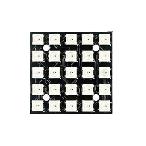 WS2812B RGB Full Colour LED Array Modules, DC 5V, Black/White PCB