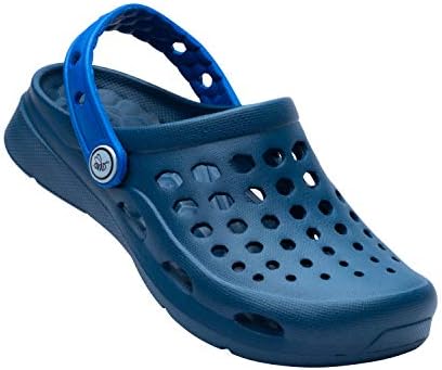 Joybees Kids Active Clog - Comfortable and Easy to Clean Slip-on Water Shoes for Girls and Boys - Navy/Sport Blue - Children's Size 6/Children's Size 7