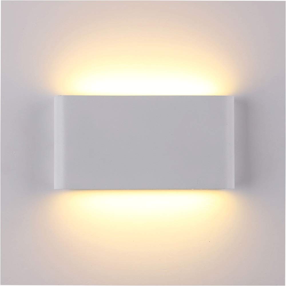 ITOSUI Modern LED Wall Sconce Lighting Fixture Lamps, 12W Warm White 3000k Up and Down Outdoor Waterproof Wall Lamps for Living Room Bedroom Hallway Home Room Decor (Color : White-3000k)