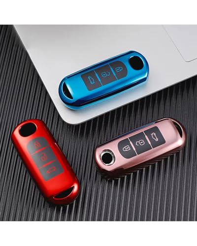 Coque de clé en TPU pour Mazda Axela Atenza CX-5 CX-3, protège-télécommande rouge - 3