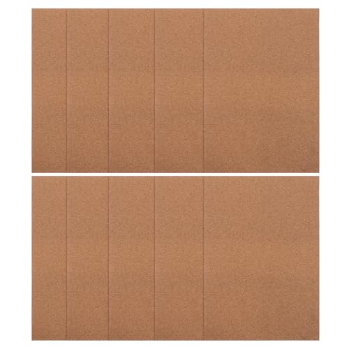 Operitacx 10pcs Adhesive Cork Sheets: Self Adhesive Backing Cork Sheets