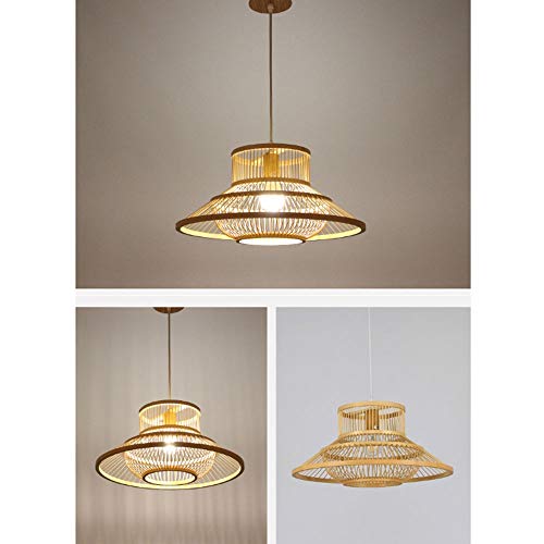 Lustre en rotin tissé moderne pour salon et hôtel - 3
