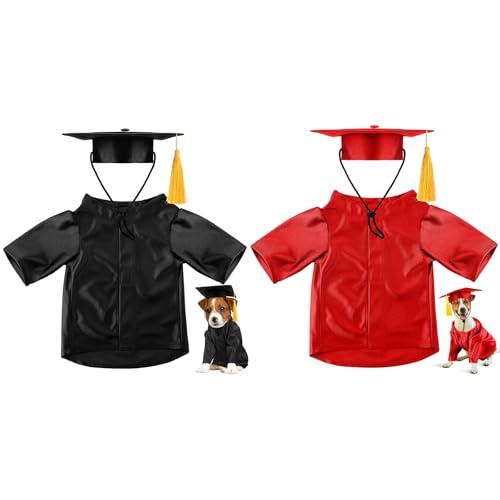 Set Disfraz Graduación Perro Sombrero y Toga Lavable miniatura 2