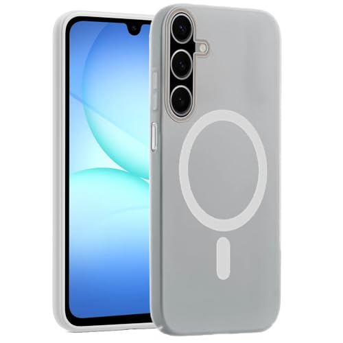 Image of SHINESTAR Back Cover for Samsung Galaxy A17 5G| Frosted Semi-Transparent Slim Case | Only Compatible with Wireless Magnetic Accessories | Hard Back, Matte Finish - White