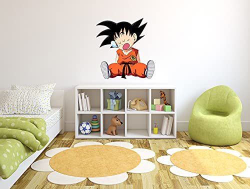 Autocollant Mural Dragon Ball Kid goku Sleeping Clipart Stickers Muraux Anime Décoration de la Chambre des Enfants