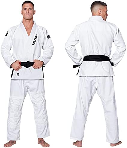 Elite Sports BJJ GI for Men IBJJF Kimono BJJ Jiujitsu GIS W/Preshrunk Fabric & Free Belt