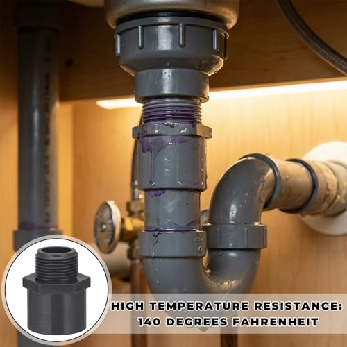 Image of 8 Pcs 3 /4 Inch PVC Pipe Fitting Male Adapter Schedule 80 Socket x Npt Compatible with 836 Series Heavy Duty Industrial Grade Corrosion Resistant Plumbing Irrigation Connector for Water