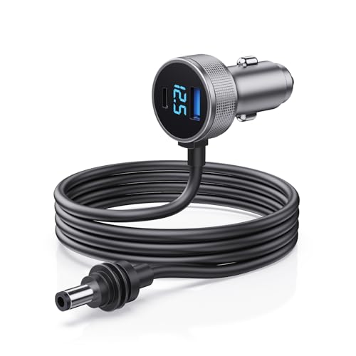 Starlink Mini Cable, 3 in 1 Starlink Mini Car Charger DC Power Cable+ Cigarette Lighter Adapter 12V-48V with Digital Display, Durable USB C PD 40W and USB A 35W Ports for Trucks and Cars (6.5FT)