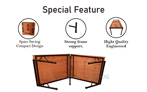 Image of Aaram Charpai Udyog Smart Plywood Foldable Single Bed (Size 2.5 X 6) | Paint Finish; Strong; Brown