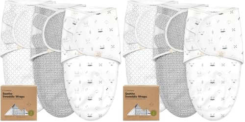 Image of KeaBabies 6-Pack Baby Swaddle Sleep Sacks - Organic Swaddles for Newborns, Infant 0-3 Months, Baby Girls, Boys, Soft & Snug Newborn Sleep Sack, Nursery Swaddling Blankets (Nordic, OS)