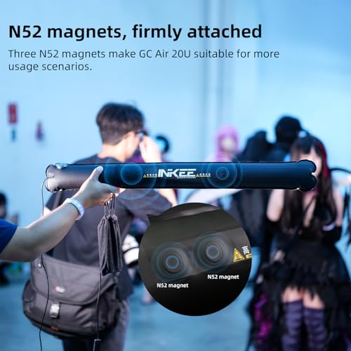 Image of INKEE Inflatable LED Tube Light GCA20U,20W USB BI-Color Temperature Tube Lights with 2700K,4000K,5600K and 6500K 320 Full-Spectrum Lamp Beads CRI 95+ Photography Light Stick