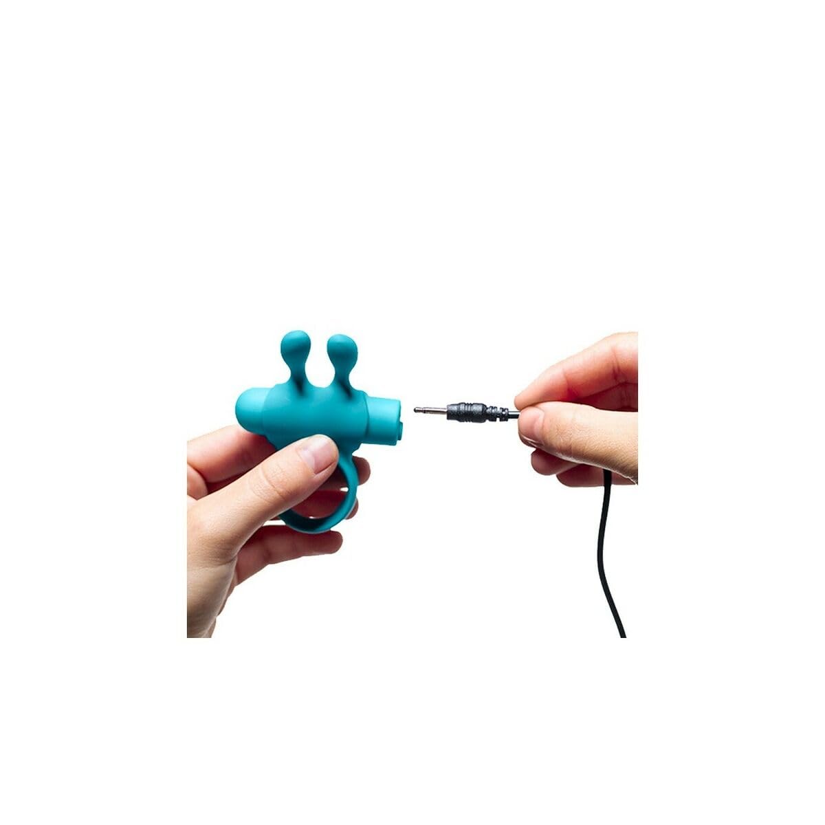 Rhingo Plus, Anillo Vibrador Hombre, Recargable USB, 5 Intensidades, 5 Modos de Vibración (Turquesa)