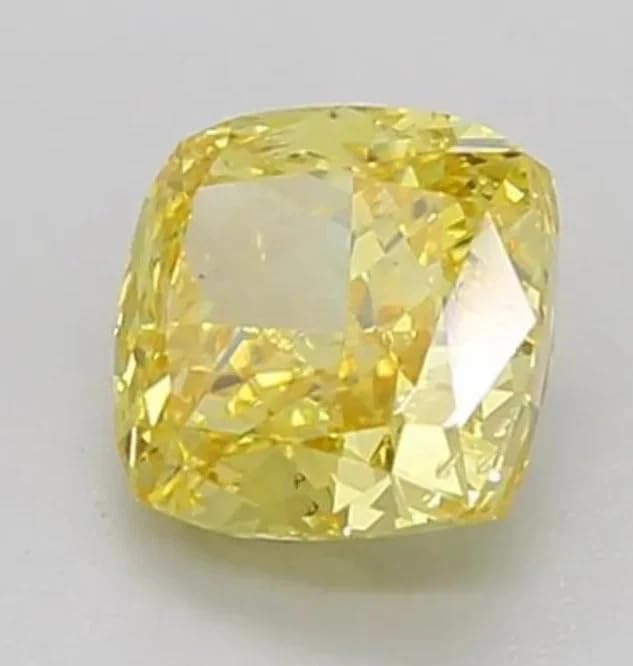 3 Ct Loose Lab-Grown Yellow Diamond – VVS1 Clarity, Cushion Cut, F Color, Certified Gemstone Ideal for Engagement Rings and Fine Jewelry - Image 4