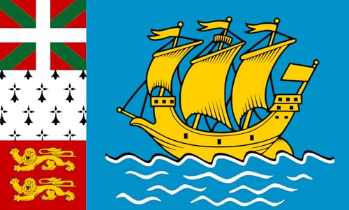 Drapeau Saint-Pierre-et-Miquelon grand format horizontal pour mât